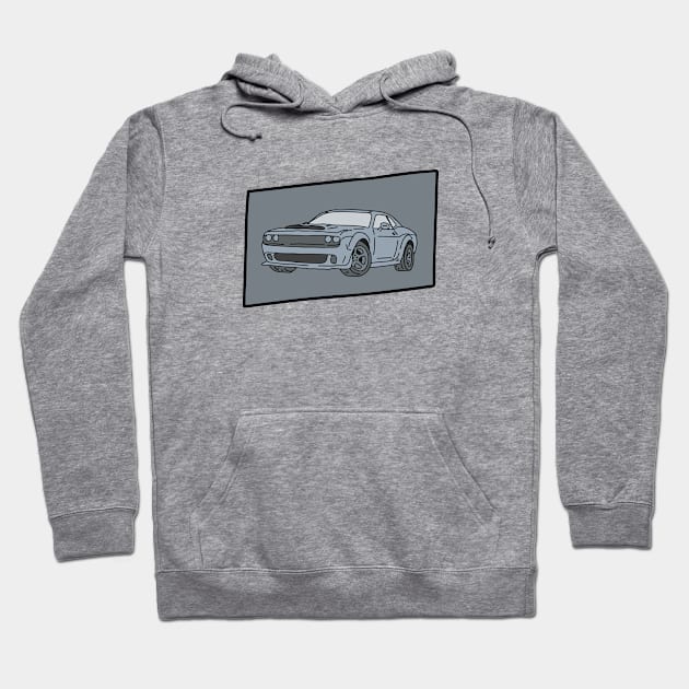 american muscle car Hoodie by fokaction